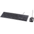 Hama Cortino - Full-size (100%) - USB - Mechanical - QWERTZ - Black - Mouse included