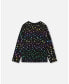 ფოტო #2 პროდუქტის Toddler Girls Long Sleeve T-Shirt Foil Black Printed Stars - Toddler|Child