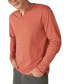 ფოტო #1 პროდუქტის Men's Venice Burnout Long Sleeve Split Neck T-Shirt