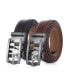 ფოტო #1 პროდუქტის Men's Robust Metal Leather 2 Pack Ratchet Belt
