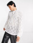 Футболка ASOS DESIGN: White Lace Detail