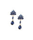 ფოტო #1 პროდუქტის Women's Blue Flora Teardrop Earrings