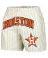 ფოტო #2 პროდუქტის Men's Cream Houston Astros Pinstripe Retro Classic Woven Shorts