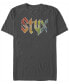 ფოტო #1 პროდუქტის Men's STYX Vintage-Like Logo Short Sleeve T-shirt