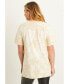 Plus Size June + Vie Scoop-Neck Graphic Tee Oatmeal ivory graphic, 14-16 - фото #2