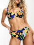 Фото #1 товара Roxy Color Jam mid waist bikini bottom in floral print