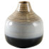 Rundliche Vase aus lackiertem Bambus