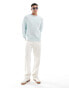 ASOS DESIGN knitted oversized rib jumper in light blue