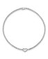 ფოტო #1 პროდუქტის Heart Rope Anklet in 14k White Gold