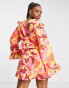 Фото #4 товара ASOS LUXE Curve smock dress in bright floral print