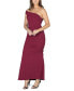 Фото #3 товара Women's Party One Shoulder Rouched Maxi Dress