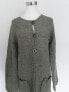 Style &Co Women's Button Front Long Sleeve Cardigan Green M