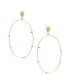 Фото #1 товара Delicate Crystal Large Oval Hoop Women's Earrings