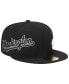 ფოტო #1 პროდუქტის Men's Black Washington Nationals Jersey 59FIFTY Fitted Hat