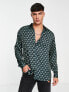 Jack & Jones Premium satin long sleeve shirt in mandala print