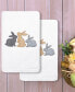 Textiles Bunny Row Embroidered Luxury 100% Turkish Cotton Hand Towels, Set of 2, 30" x 16"
