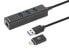 Фото #1 товара Manhattan 3-Port USB 3.0 Typ-C Typ-A Kombo-Hub mit Gigabit-Netzwerkadapter 5Gbit/s