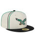 Фото #4 товара Men's Cream Philadelphia Eagles Soutache 59FIFTY Fitted Hat