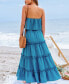 Women's Ruffled Tiered Maxi Tube Beach Dress