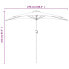 Фото #9 товара Садовый зонт Moselota Sonnenschirm K091 Bordeauxrot 270 x 144 x 222 см (С полукруглым дизайном)