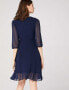 Фото #4 товара TRUTH & FABLE 188942 Womens Avery Chiffon 3/4 Sleeve Wrap Dress Navy Size Medium