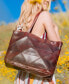 ფოტო #33 პროდუქტის Women's Genuine Leather Prism Tote Bag