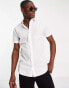 Фото #1 товара Jack & Jones Originals short sleeve stretch cotton shirt in white