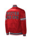 ფოტო #4 პროდუქტის Men's Red Boston Red Sox Midfield Satin Full-Snap Varsity Jacket