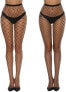 Фото #3 товара Manzi Fishnet Tights, 2/4 Pairs of Attractive Black Fishnet Stockings, High Waist, Eye-catcher, Fishnet Tights for Women