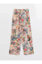 Фото #14 товара LCWAIKIKI Classic Beli Lastikli Çiçekli Geniş Paça Kadın Pantolon