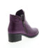 Miz Mooz Jet Womens Purple Leather Zipper Ankle & Booties Boots