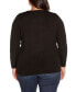 ფოტო #2 პროდუქტის Plus Size Asymmetrical Crossover-Front Sweater