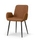 Фото #3 товара Set of 2 Alrik Arm Chair with Zigzag Stitching and Steel Legs