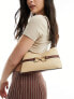 ASOS DESIGN straw buckle shoulder bag in natural