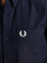 Fred Perry short sleeve oxford shirt in navy