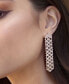 Linear Crystal Statement Chain Earrings