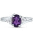 Фото #1 товара Кольцо Macy's Amethyst Diamond Swirl