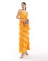 Фото #1 товара Pretty Lavish exclusive to ASOS Piper ruffle maxi dress in tangerine