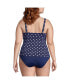 ფოტო #2 პროდუქტის Plus Size DD-Cup V-Neck Wrap Underwire Tankini Swimsuit Top