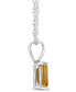 ფოტო #3 პროდუქტის Citrine (1-5/8 ct.t.w) Pendant Necklace in 14K White Gold