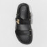 Women's Jonie Ankle Strap Footbed Sandals - A New Day Black 11