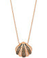 Фото #1 товара Le Vian chocolate Diamond & Nude Diamond Shell 19" Adjustable Pendant Necklace (5/8 ct. t.w.) in 14k Rose Gold