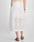 ფოტო #2 პროდუქტის Women's Cotton Eyelet-Border A-Line Skirt