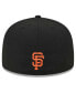Фото #3 товара Men's Black San Francisco Giants Game Day Overlap 59FIFTY Fitted Hat