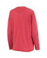Women's Red Wisconsin Badgers Tonal Block Vintage-Like Wash Long Sleeve T-shirt