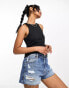 Фото #2 товара Vila racer neck slinky vest top in black