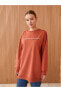 Фото #5 товара LCW Modest Bisiklet Yaka Baskılı Uzun Kollu Oversize Kadın Sweatshirt Tunik