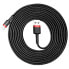 Фото #1 товара Wytrzymały nylonowy kabel przewód USB Iphone Lightning QC3.0 2A 3M czarno-czerwony