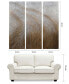 Фото #18 товара Gold Waves 3-Piece Textured Metallic Hand Painted Wall Art Set by Martin Edwards, 60" x 20" x 1.5"