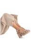 Фото #2 товара Women's Suede Heeled Platform Sandals By